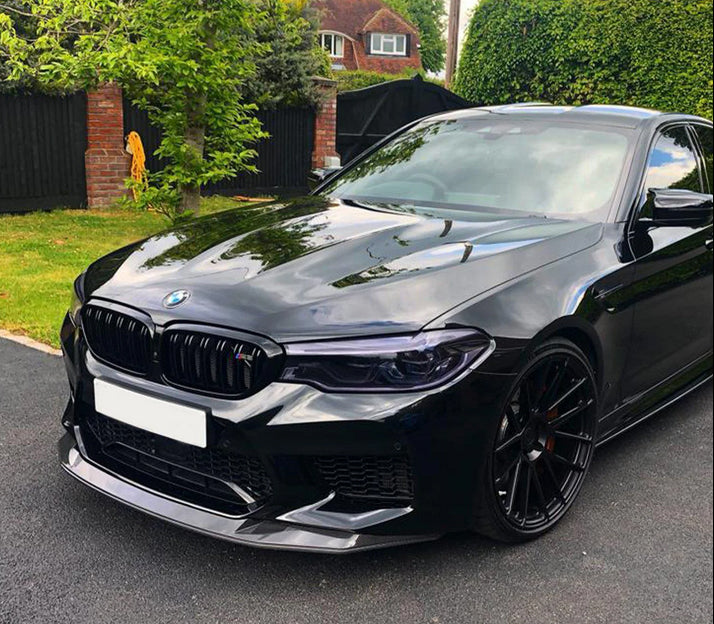 2017-2020 BMW F90 M5 V Style Front Bumper Lip (Carbon Fiber)