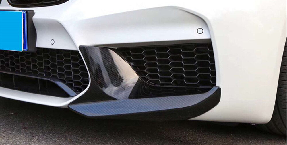2018-2020 BMW F90 M5 Performance Style Front Bumper Splitters (Carbon Fiber)