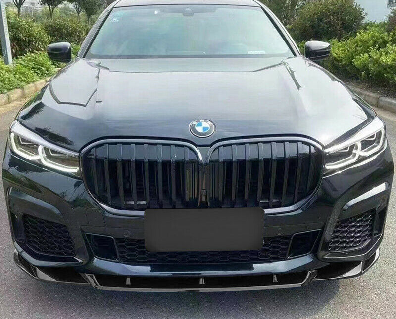 2020+ BMW G12 7 Series M-Performance Style Front Bumper Lip (Gloss Black)