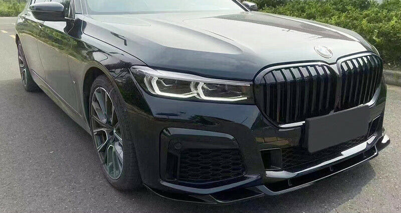 2020+ BMW G12 7 Series M-Performance Style Front Bumper Lip (Gloss Black)