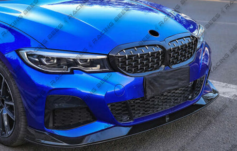 2019+ BMW G20 3 Series AC Style Front Bumper Lip (Black)