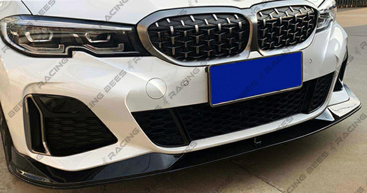 2019+ BMW G20 3 Series AC Style Front Bumper Lip (Black)