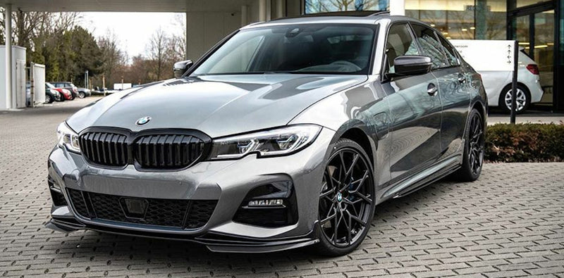 2019+ BMW G20 3 Series M-Performance Style Front Bumper Lip (Black)