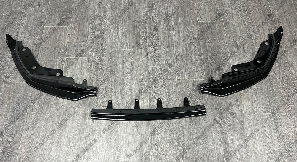 2019+ BMW G20 3 Series V Style Front Bumper Lip (Black)