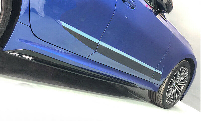 2019+ BMW G20 3 Series M-Performance Style Side Skirts (Black)