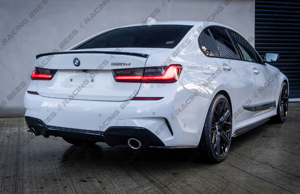 2019+ BMW G20 3 Series Competition Style Rear Aprons (Black)