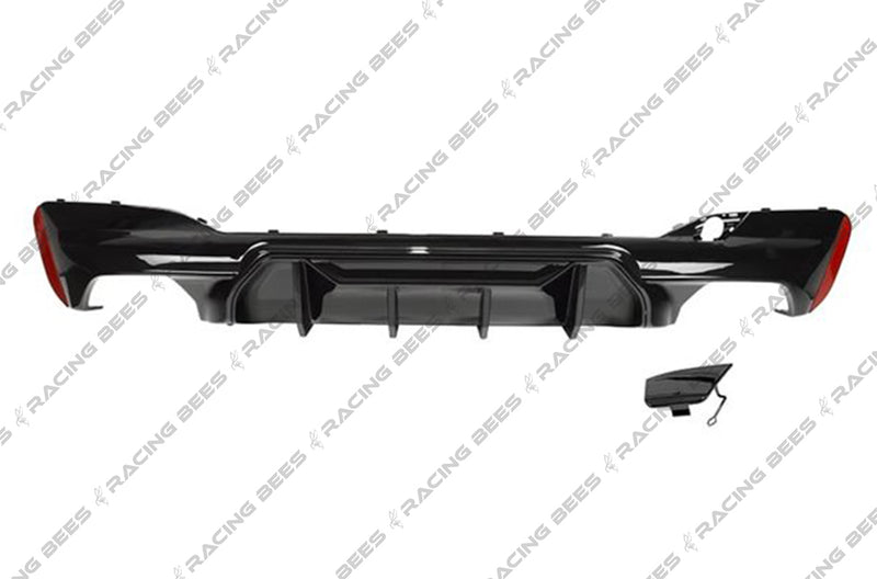 2017-2020 BMW G30 5 Series COM Style Rear Bumper Diffuser (Black)