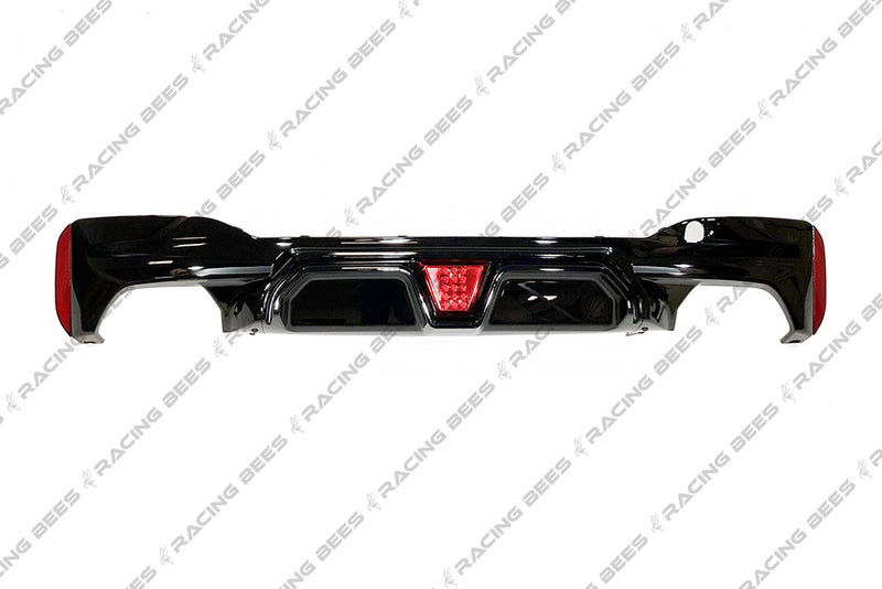 2017-2020 BMW G30 5 Series CS LED Style Rear Bumper Diffuser (Black)