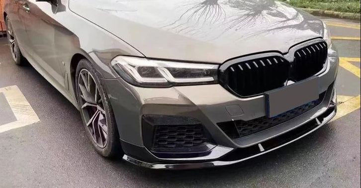 2021+ BMW G30 5 Series LCI M-Performance Style Front Bumper Lip (Black)