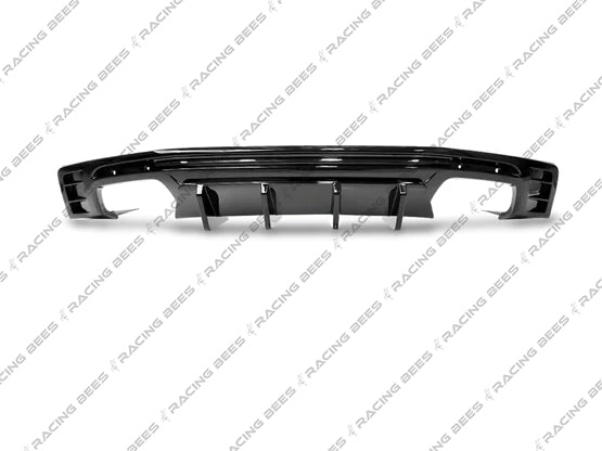 2016-2023 Chevrolet Camaro Comp Style Rear Bumper Lip Diffuser Quad Exhaust (Black)