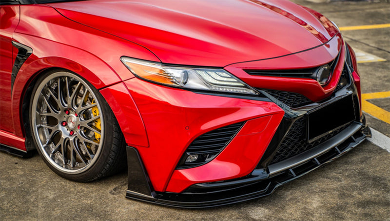 2018-2022 Toyota Camry SE XSE Yofer Front Bumper Lip (Black)