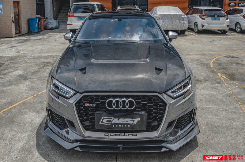 2014-2020 Audi A3/S3/RS3 CMST V4 Style Hood (Carbon Fiber)