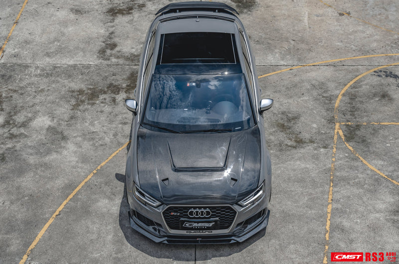 2014-2020 Audi A3/S3/RS3 CMST V4 Style Hood (Carbon Fiber)