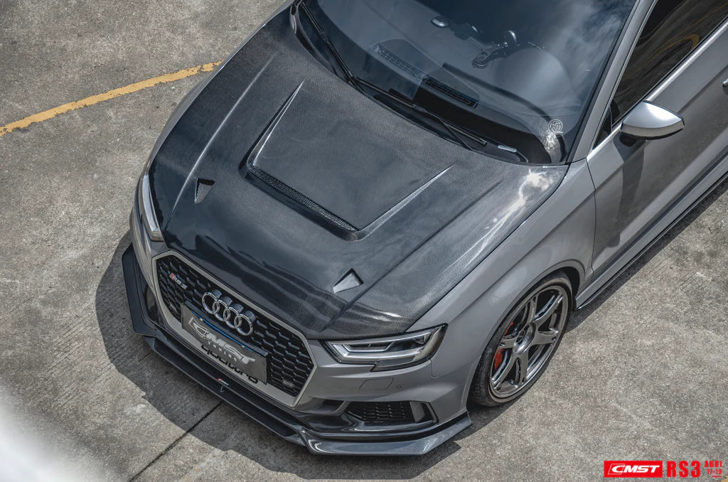 2014-2020 Audi A3/S3/RS3 CMST V4 Style Hood (Carbon Fiber)