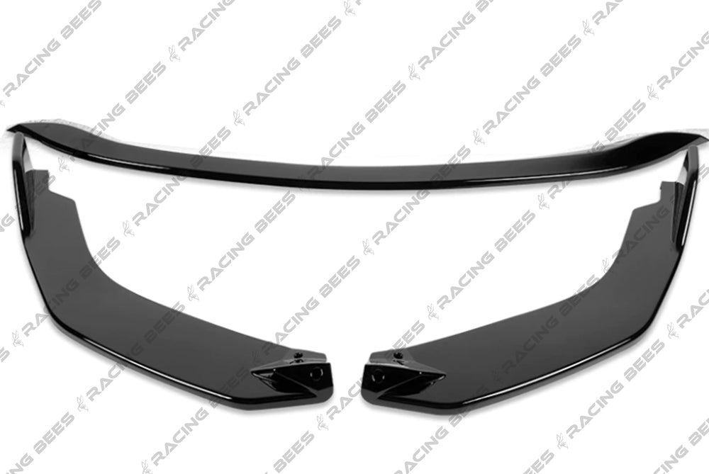 2019-2022 Toyota Corolla Hatchback Model TS Style Front Bumper Lip (BLACK)