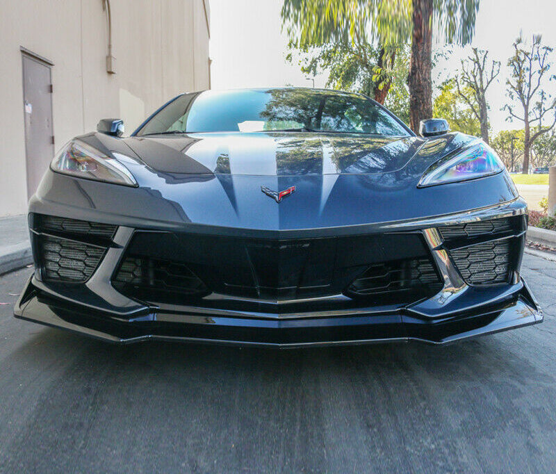 2020-2023 Chevrolet Corvette CS Style Front Bumper Lip (Black)