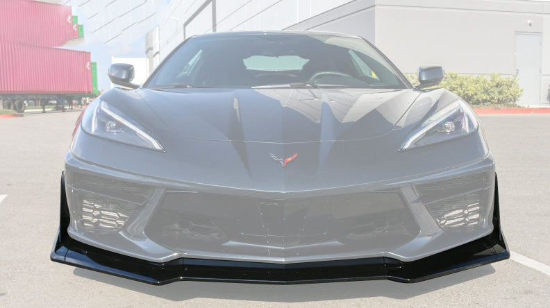 2020-2023 Chevrolet Corvette ZL Style Front Bumper Lip (Black)