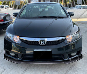 2009-2011 Honda Civic Sedan CS Style Front Bumper Lip (BLACK)