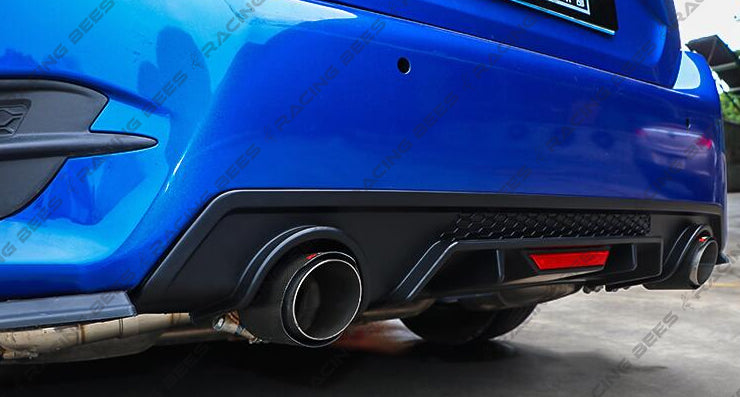 2016-2018 Honda Civic Sedan Rear Diffuser With Red Reflector For Dual Exhaust Models
