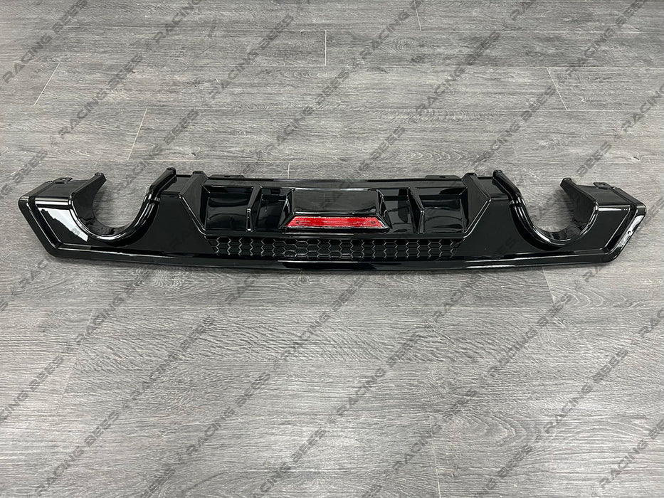 2016-2018 Honda Civic Sedan Rear Diffuser With Red Reflector For Dual Exhaust Models