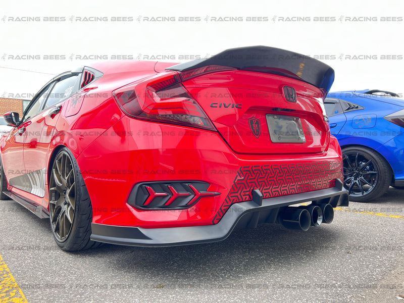 2016-2020 Honda Civic Sedan Rear Diffuser CTR Style