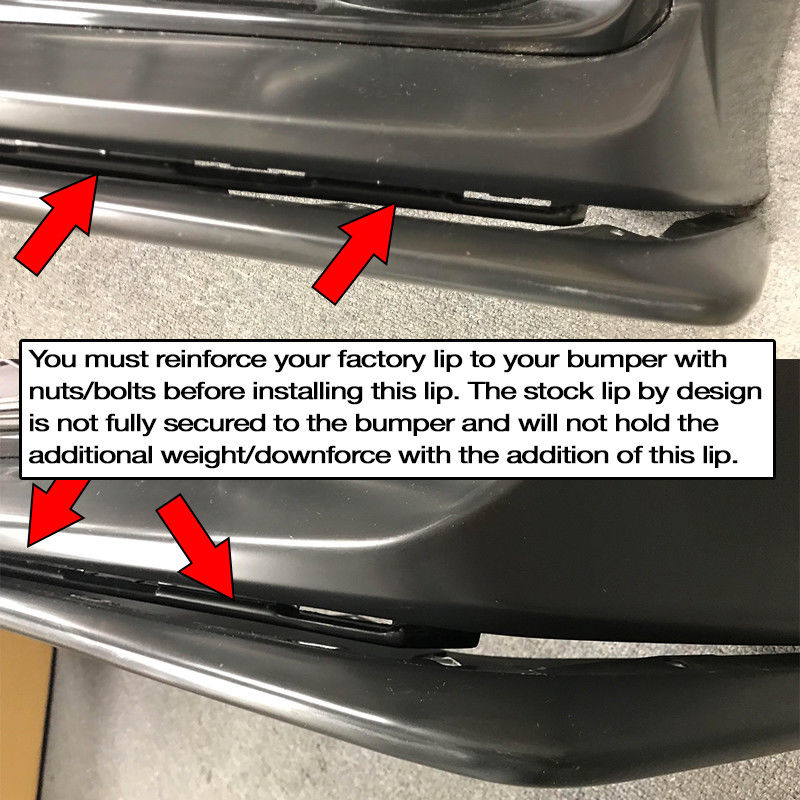 2017-2019 Honda Civic Sport Hatchback GT Style Front Bumper Lip