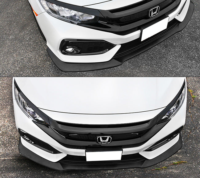 2016-2020 Honda Civic Hatchback AND Civic SI GT Style Front Bumper Lip