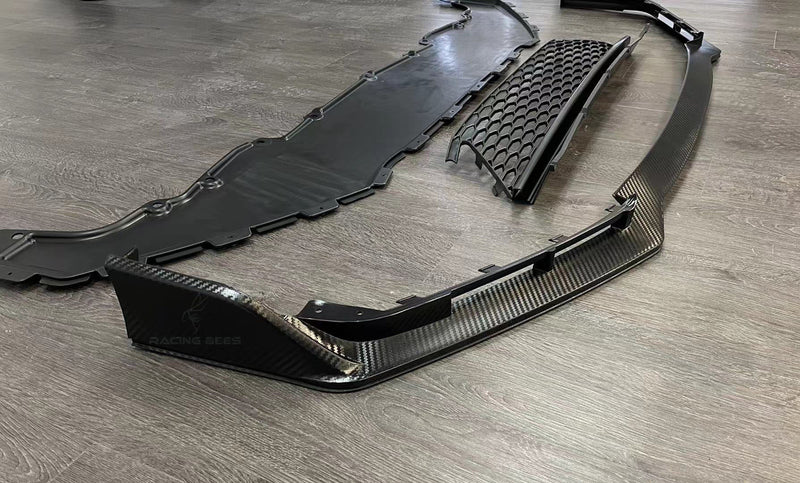 2016-2020 Honda Civic Si/Hatchback CTR Style Front Bumper Lip (Carbon Look)