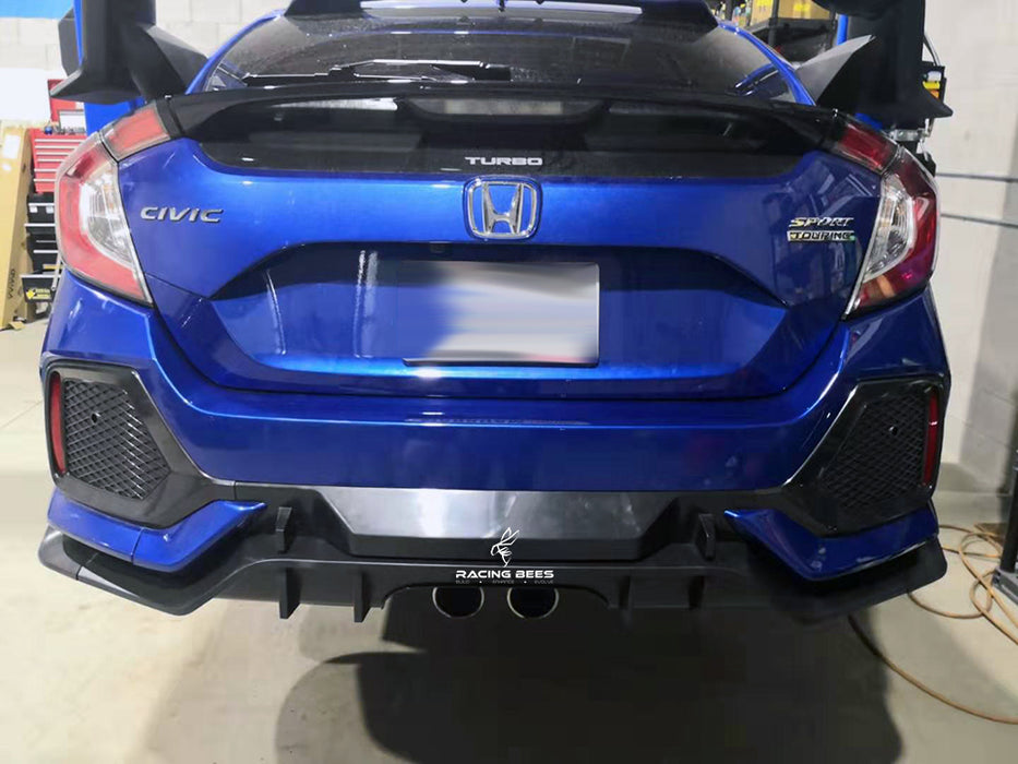 2017-2019 Honda Civic Hatchback TYPE-R Style Rear Diffuser