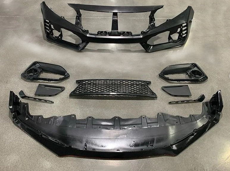 Painted Front Bumper Cover For 2019-2021 Honda Civic Coupe/Sedan - Matches Your Color - HO1000323, 04711TEGA50ZZ