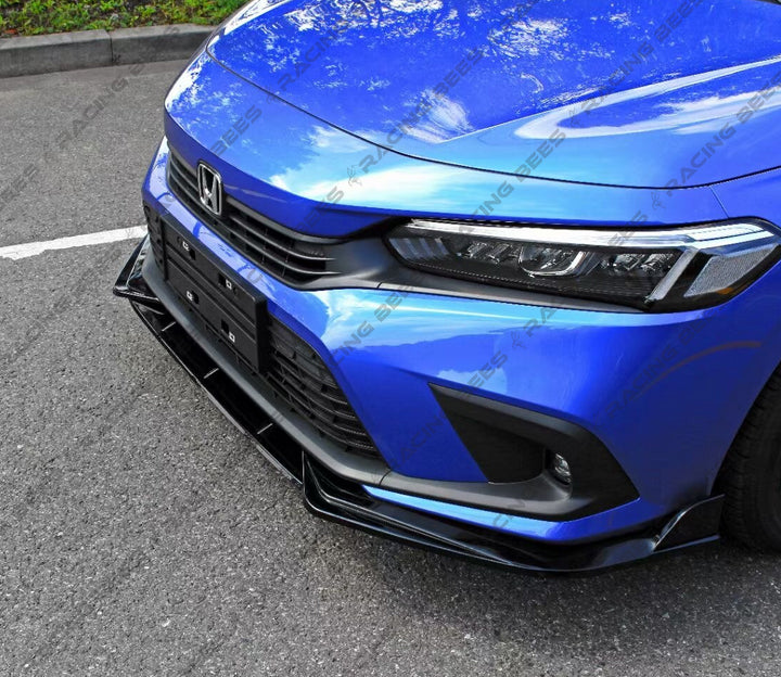 2022+ Honda Civic Sedan V Style Front Bumper Lip (Black)