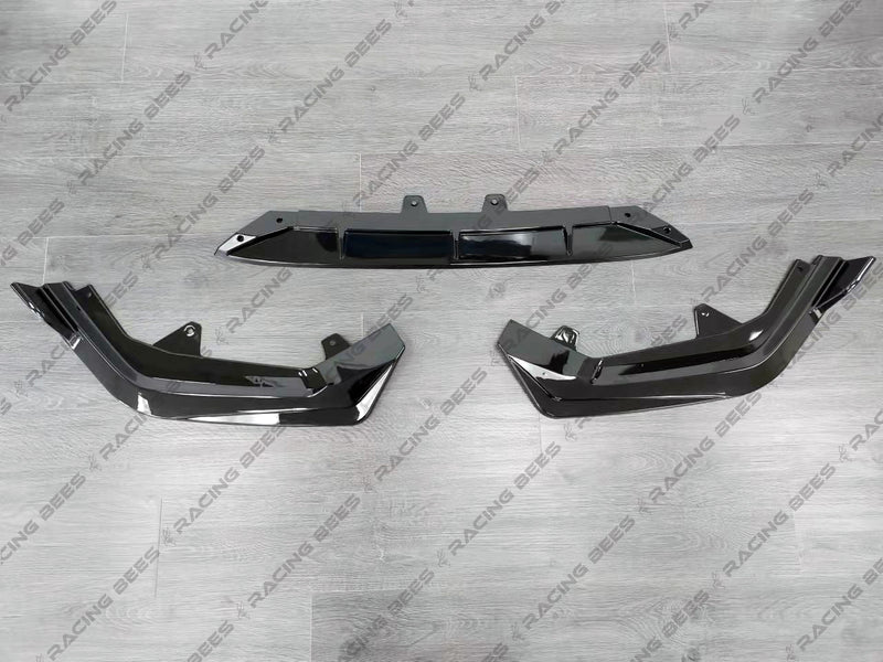 2022+ Honda Civic Sedan V Style Front Bumper Lip (Black)