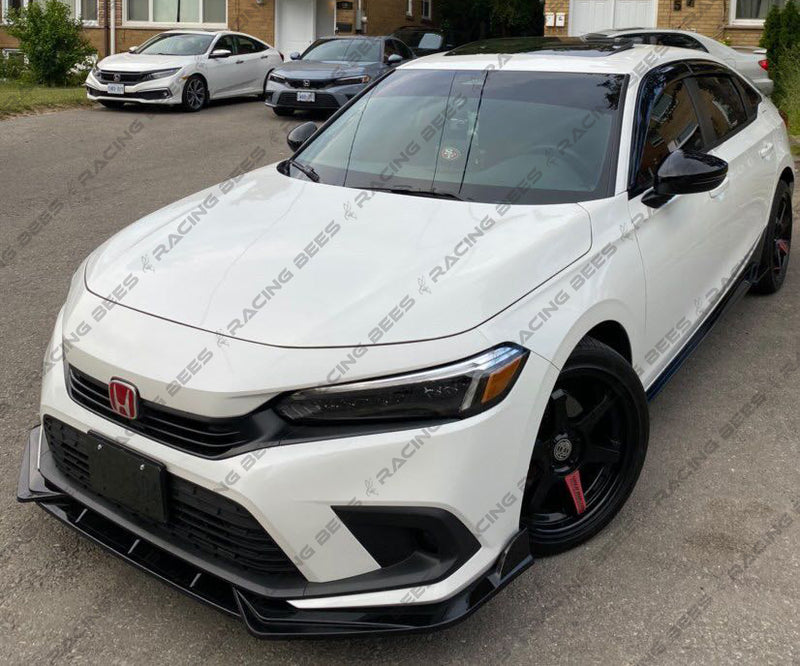2022+ Honda Civic Sedan V Style Front Bumper Lip (Black)