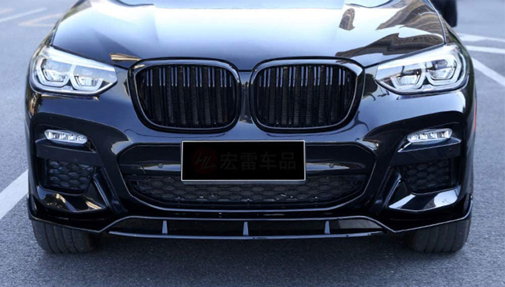 2018-2021 BMW G01/G02 X3/X4 MT Style Front Bumper Lip (Carbon
