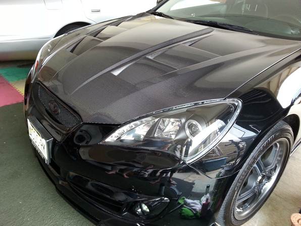 2010-2012 Hyundai Genesis Coupe RS Style Hood (Carbon Fiber)