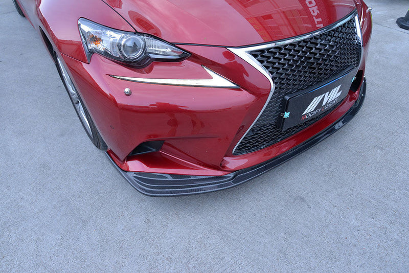 2014-2016 Lexus IS250/300/350 AS Style Front Bumper Lip (Carbon Fiber)