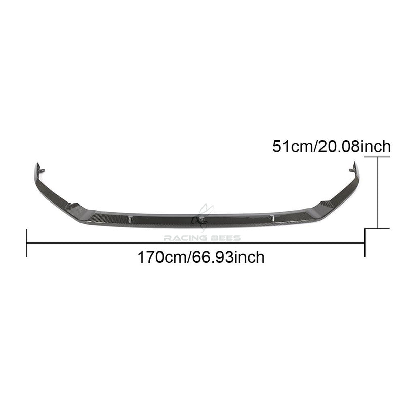 2018-2019 Volkswagen MK 7.5 Golf R/R-Line VA Style Front Bumper Lip (Carbon Fiber)
