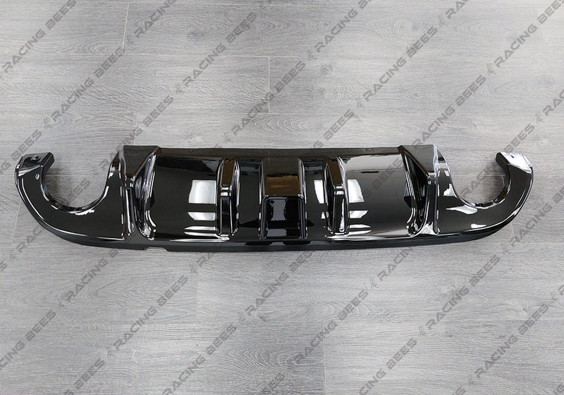 2014-2017 Infiniti Q50 Sedan TS Style LED Rear Bumper Diffuser (Black)