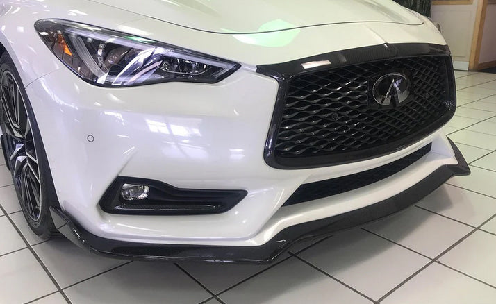 2017-2020 Infiniti Q60 GT Style Front Bumper Lip (Carbon Fiber)