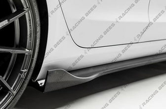 2017-2019 Tesla Model 3 V Style Side Skirts (Carbon Fiber)