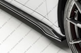 2017-2019 Tesla Model 3 V Style Side Skirts (Carbon Fiber)