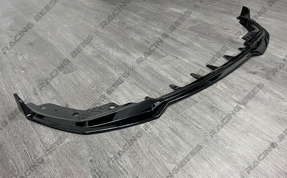 2019+ BMW G20 3 Series V Style Front Bumper Lip (Black)