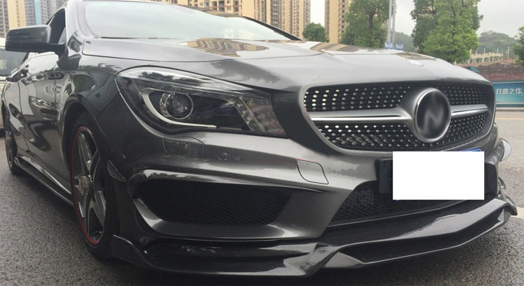 2014-2017 Mercedes-Benz CLA45 Class R1 Style Front Bumper Lip (Carbon Fiber)