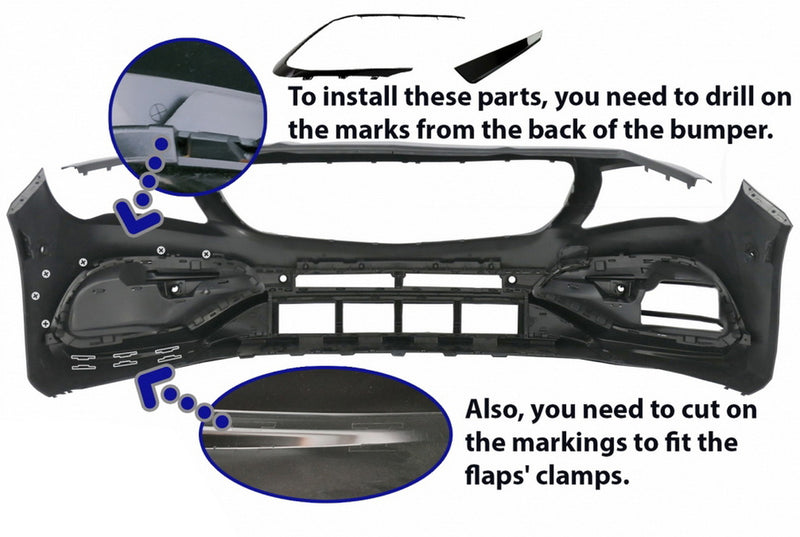 2017-2019 Mercedes-Benz CLA Class Sedan 45AMG Style Front Bumper Conversion