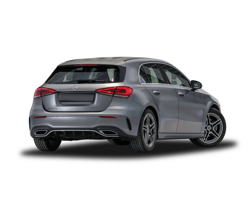 2019+ Mercedes-Benz A Class 45AMG Style Rear Diffuser For AMG-Package 5Door Hatchback (Black)