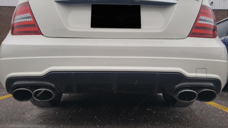 2012-2014 Mercedes-Benz C Class AMG Style Rear Diffuser (Carbon Fiber)