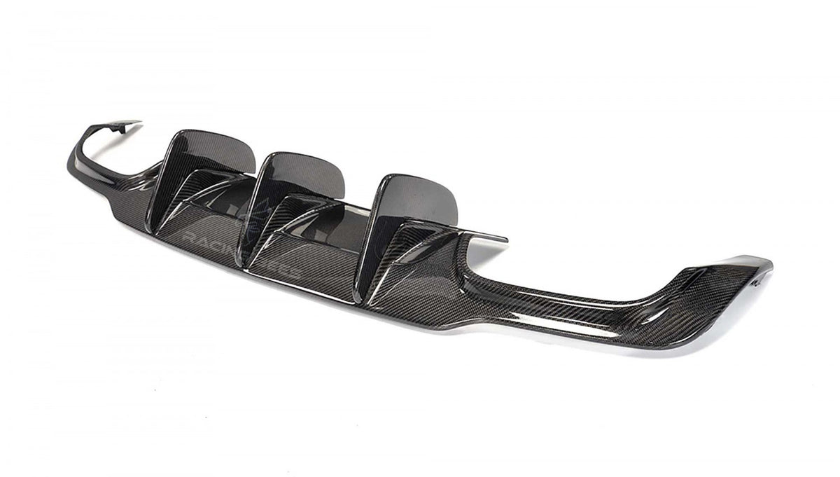 2012-2014 Mercedes-Benz C Class AMG V2 Style Rear Diffuser (Carbon Fib ...
