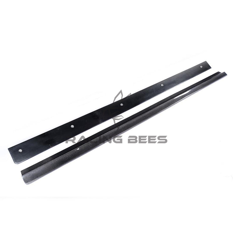2008-2014 Mercedes-Benz C63 AMG Sedan AMG Style Side Skirt Extensions (Carbon Fiber)