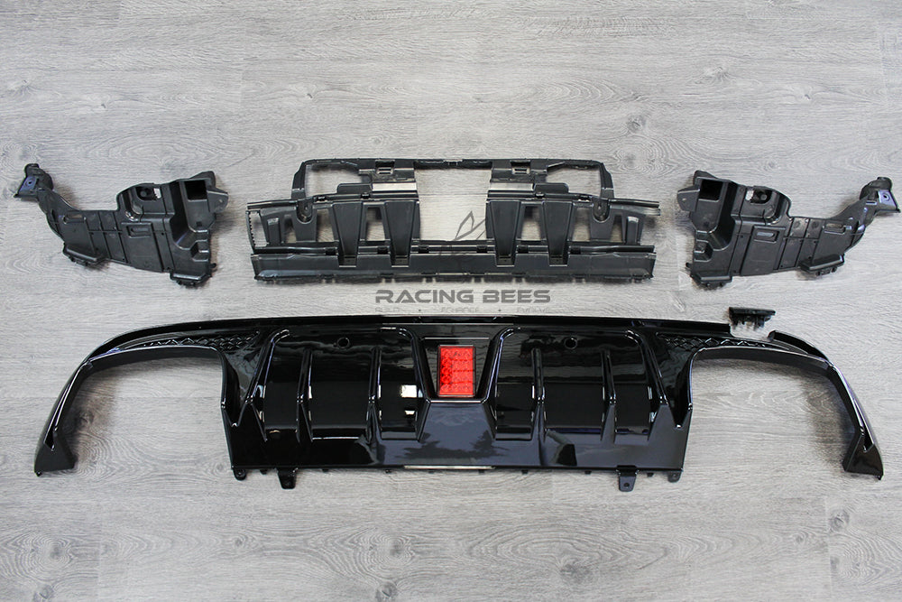 C1500 Rear Diffuser 2015-2020 Mercedes-Benz C Class Sedan BR Style Rear Diffuser W/Exhaust ...