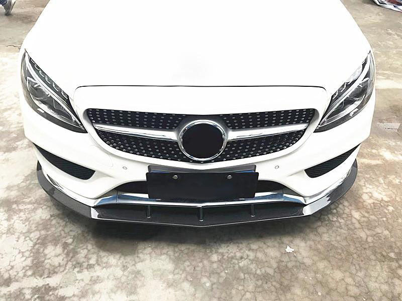 2015-2018 Mercedes-Benz C Class PSM Style Front Bumper Lip (Carbon Fiber)